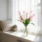 18.9" Large Real Touch Pink Tulips – 15-Piece Faux Flower Bouquet for Weddings, Valentine’s Day & Elegant Home Decor